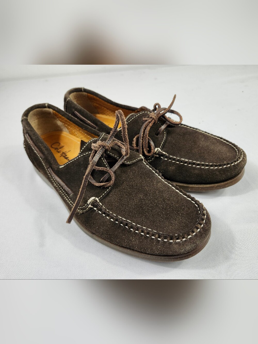 Cole Haan Men’s 8 M Brown Suede Moccasin Boat Shoes